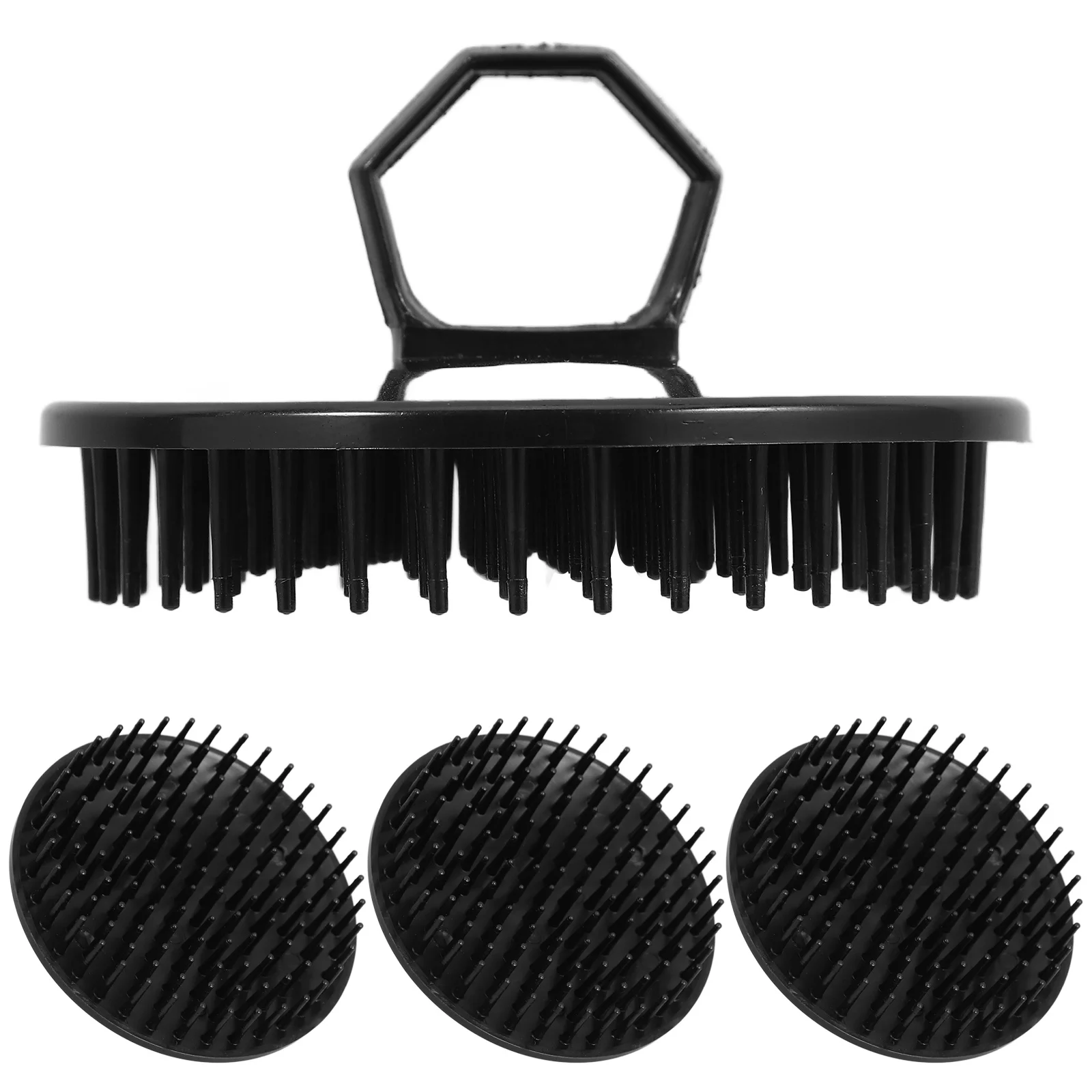 4 قطع من فرشاة فروة الرأس من Ipetboom، شامبو مستدير، مقشر لإزالة القشرة وفك تشابك الشعر، مشط تدليك للتنظيف العميق #2