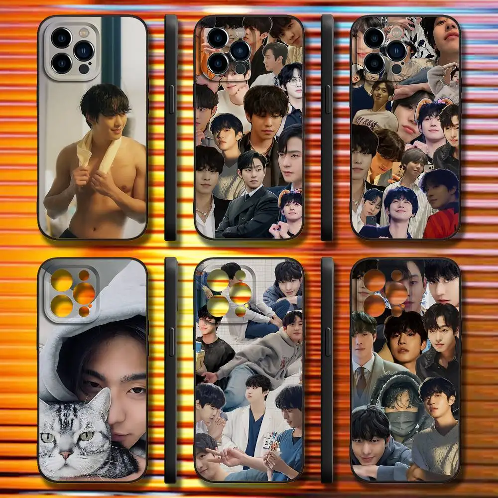 

A-Ahn Hyo S-Seop Phone Case For iPhone 16,15,14,13,12,11,Pro,Max,Plus,X,XS,SE4,E,Mini,Soft Black Case