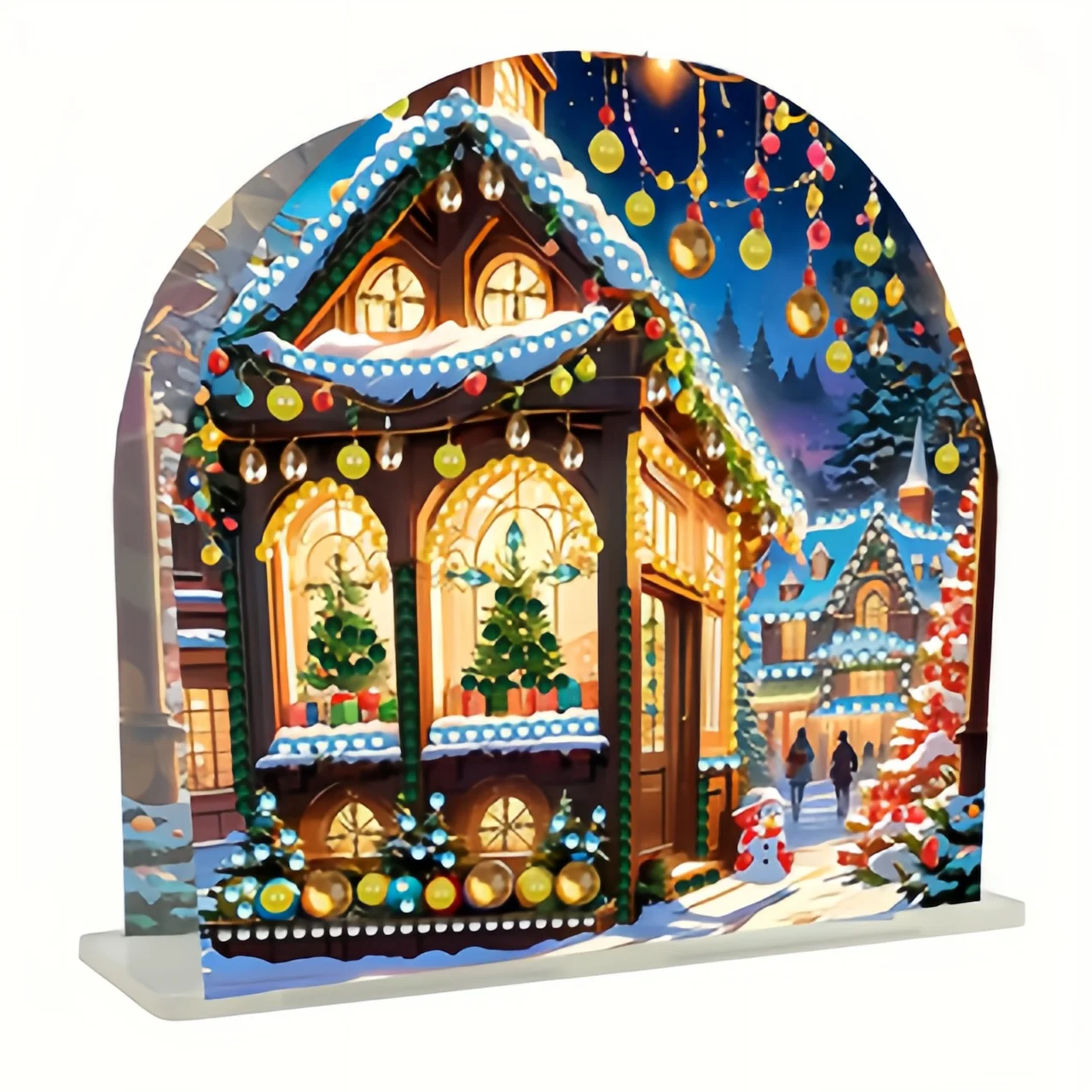 2D Flat 1pc Acrylic Welcome Plaque Diamond Painting Desktop Ornament Set, Shiny Wall Decor, Holiday Gift