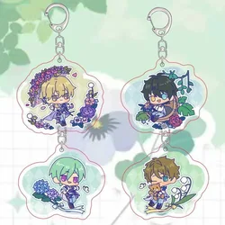 Ensemble Stars Q Version Anime Keychain Woman Kagehira Mika Hibiki Wataru Acrylic Key Chain Man Game Peripheral Bag Pendent Gift