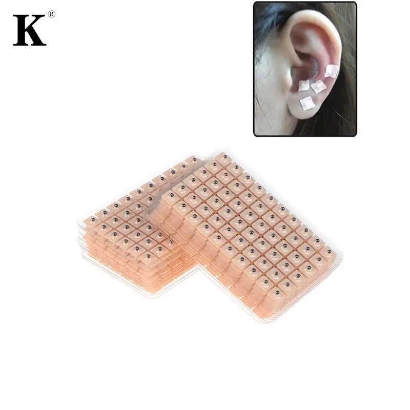 

600/1200pc Magnetic Beads Therapy Auricular Ear Auriculotherapy Acupuncture Therapy Ear Vaccaria Seeds Stickers Weight Loss Slim