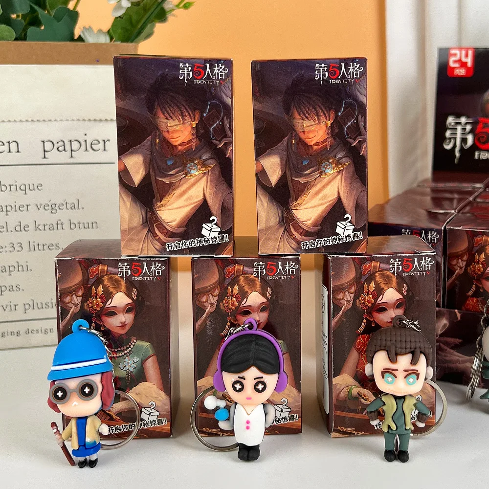 24pcs Cosplay Identity ⅴ Anime Game Figure Doll Keychain Blind Box Pendant Cartoon Doll Mystery Box Gift Wholesale