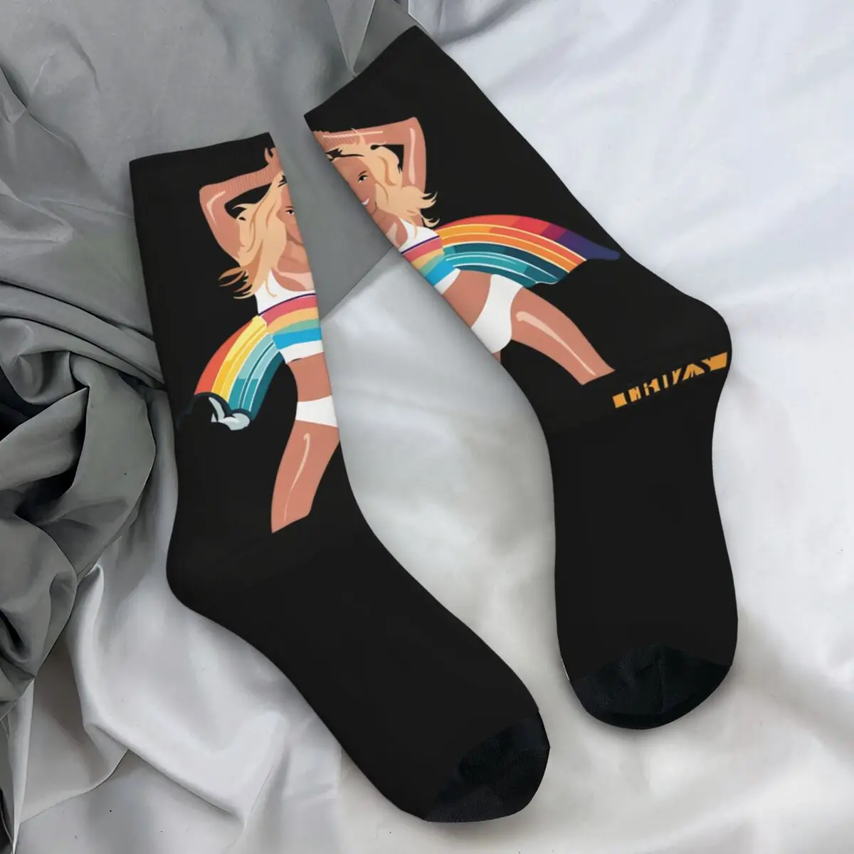 Mariah Carey Stockings Men Socks Soft Harajuku Socks Autumn Climbing Non Slip Printed Socks Gift Idea