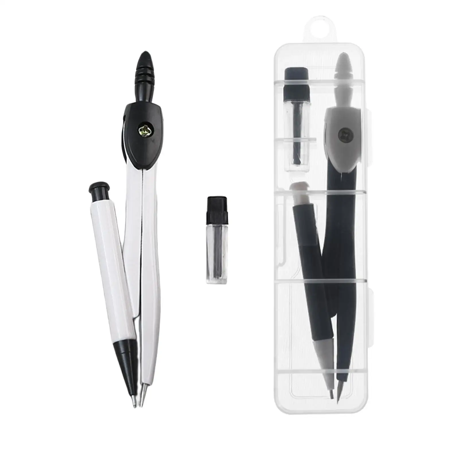 Professional Metal Compasses with Storage Case Mechanical Pencil with Refill for School Office Stationery Supplies