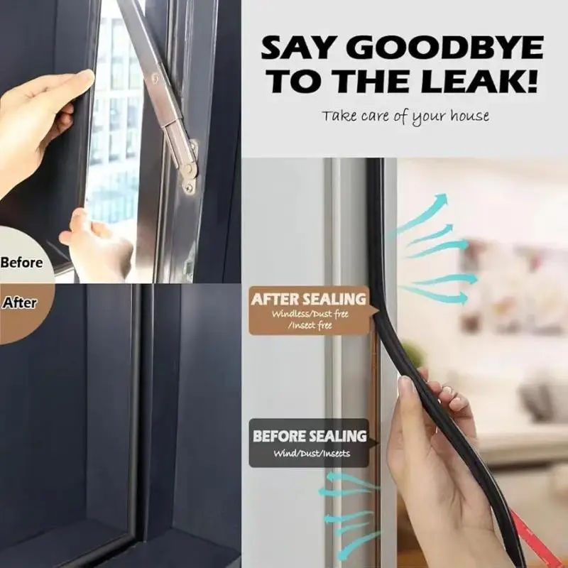 

Противоугонная уплотнительная лента для дверей, самоклеящаяся звукоизоляционная лента для предотвращения столкновений, оконная дверь, ветрозащитные теплые полоски