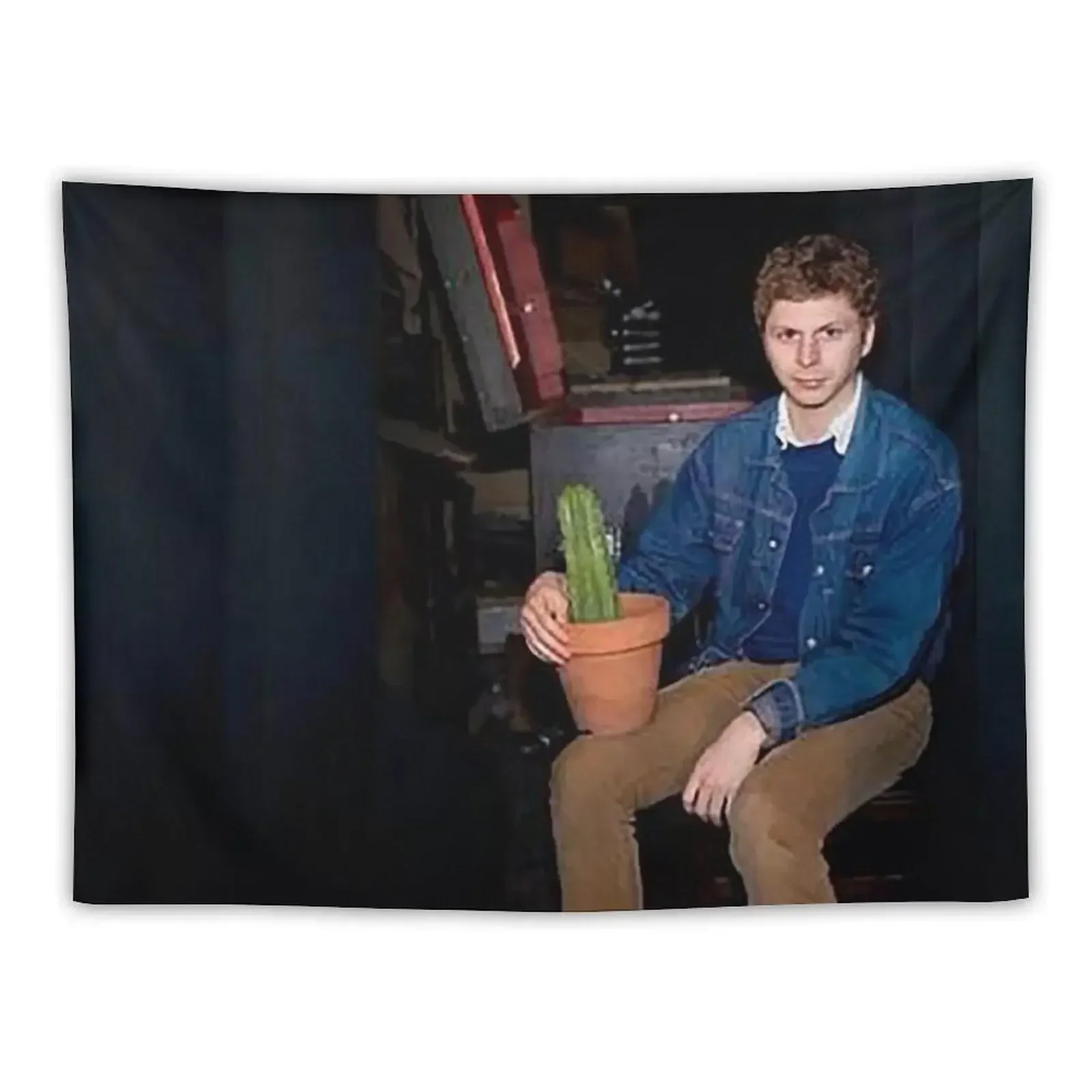 

Michael Cera With a Cactus Tapestry Wall Hanging Wall House Decoration Tapestry