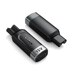 Yinke 필립스 USB-C 면도기 충전기 변환기용 C타입 면도기 충전기 어댑터, 15V