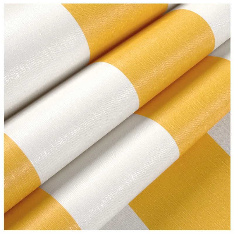 

Modern Yellow White Vertical Striped Wallpaper for Walls Roll Bedroom Living Room Children Room TV Backdrop Wall Paper