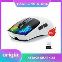 ATTACK SHARK X5 49g Wireless Gaming Mouse,Bluetooth Tri-mode,PAW3212 PixArt Optical Sensor for PC/MAC/Wins E-sports Gaming