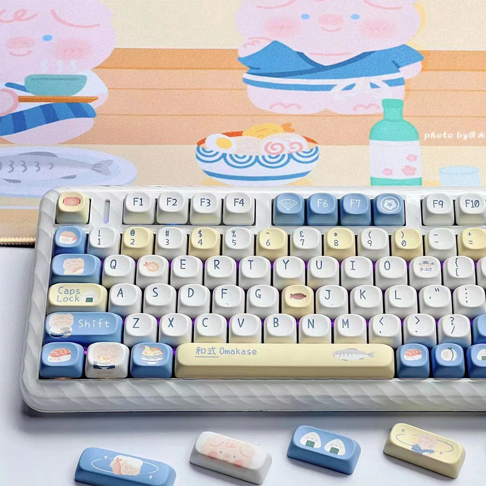 140 Keys Japanese feed Pig MOA Height Key Cap Cute gift Sublimation Mechanical Keyboard Keycaps Keyboard Cap