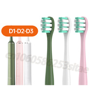 Replacement Brush Heads For Showsee D1/D2/D3 Electric Toothbrush Smart Brush Heads DuPont Nozzles Soft Bristle Nozzles With Caps