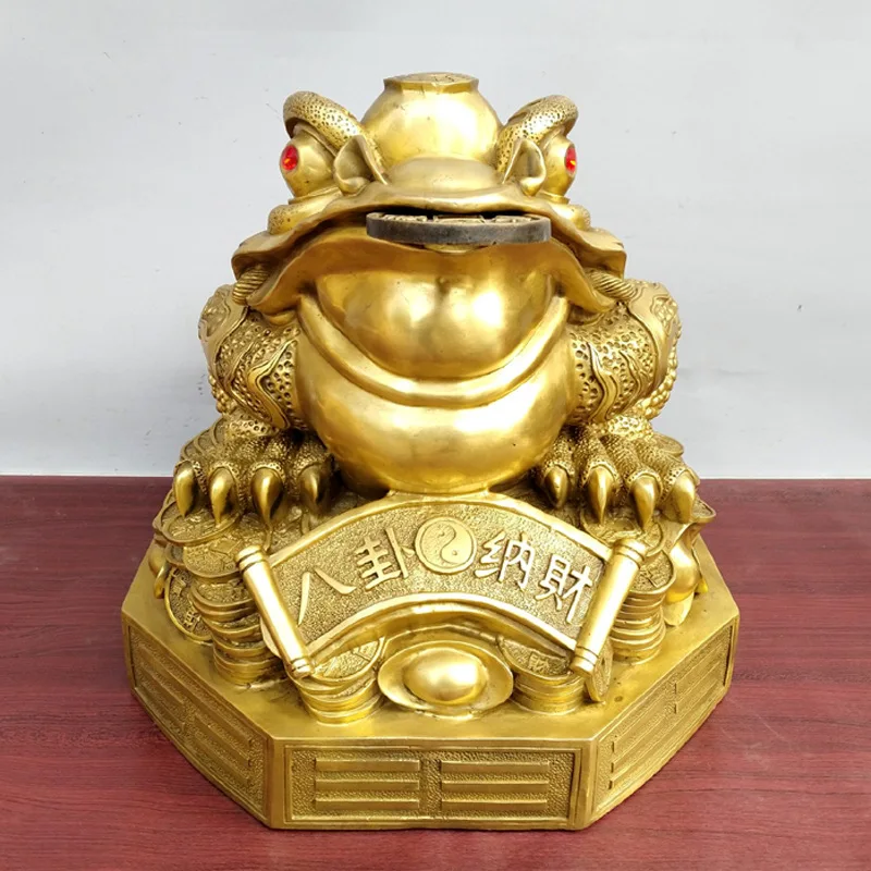 

Brass Ingot Golden Cicada Gossip Golden Toad Ornaments Living Room Entrance Shop Cashier Company Front Desk Decorations