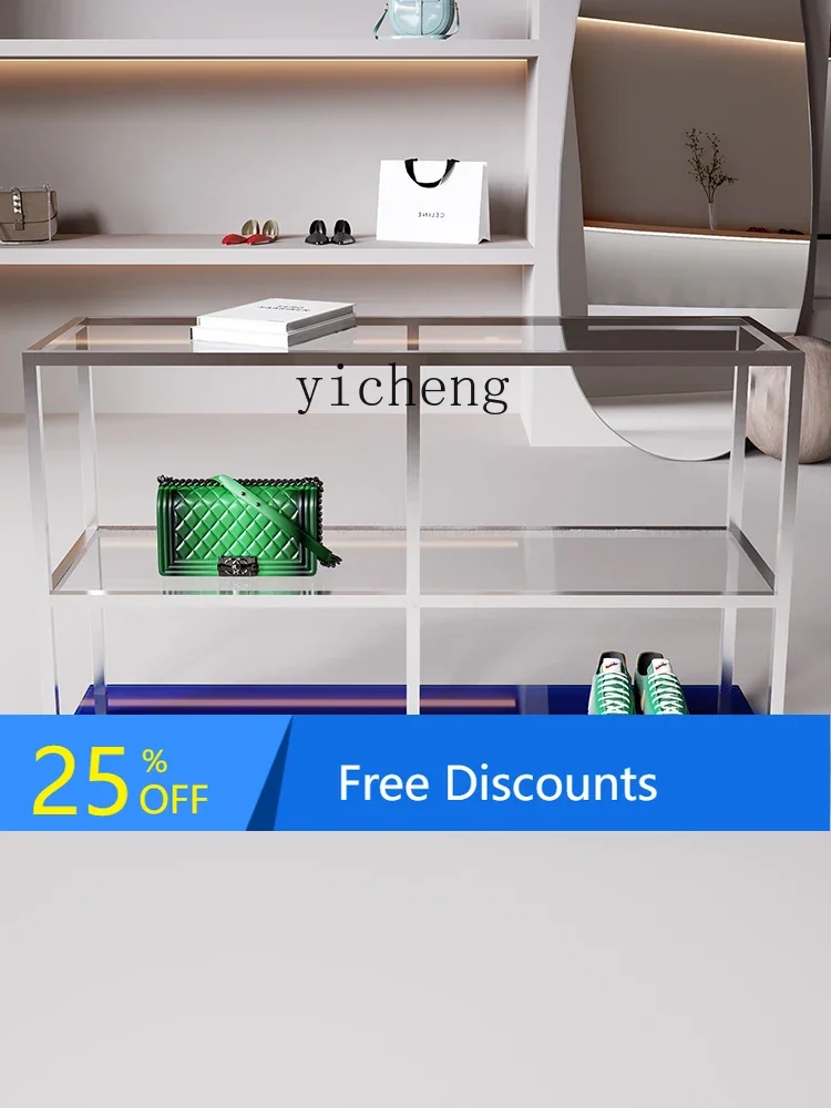 LYY Zhongdao Stand Display Stand Multi-Layer Storage Rack Stainless Steel Water Table Display Props