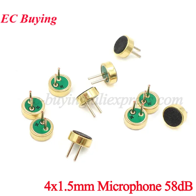 100pcs/10pcs 4015 Microphone 4*1.5mm MIC Condenser Electret Microphone Pickup 58db Omni-directional 4x1.5mm MP3 Accessories