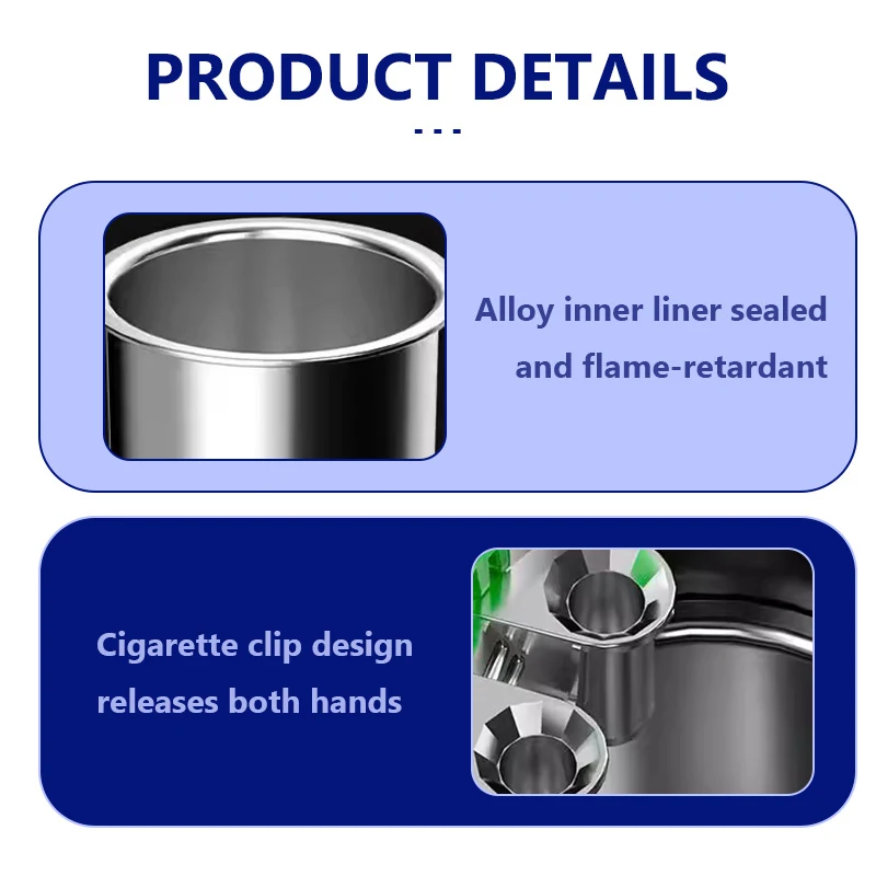 Car Portable Ashtray Garbag Can Multi-function Trash Bin For Audi TT A1 A2 A3 A4 A5 A6 A7 A8 RS Q5 Q3 view 4