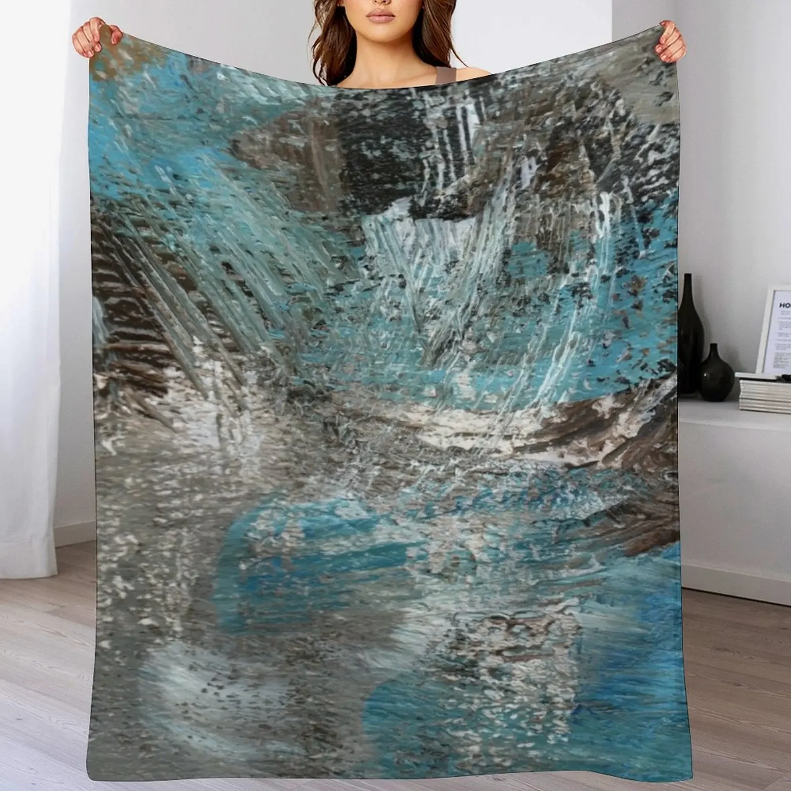 Moonlight on Waves Abstract Throw Blanket Summer Beddings sofa bed Blankets