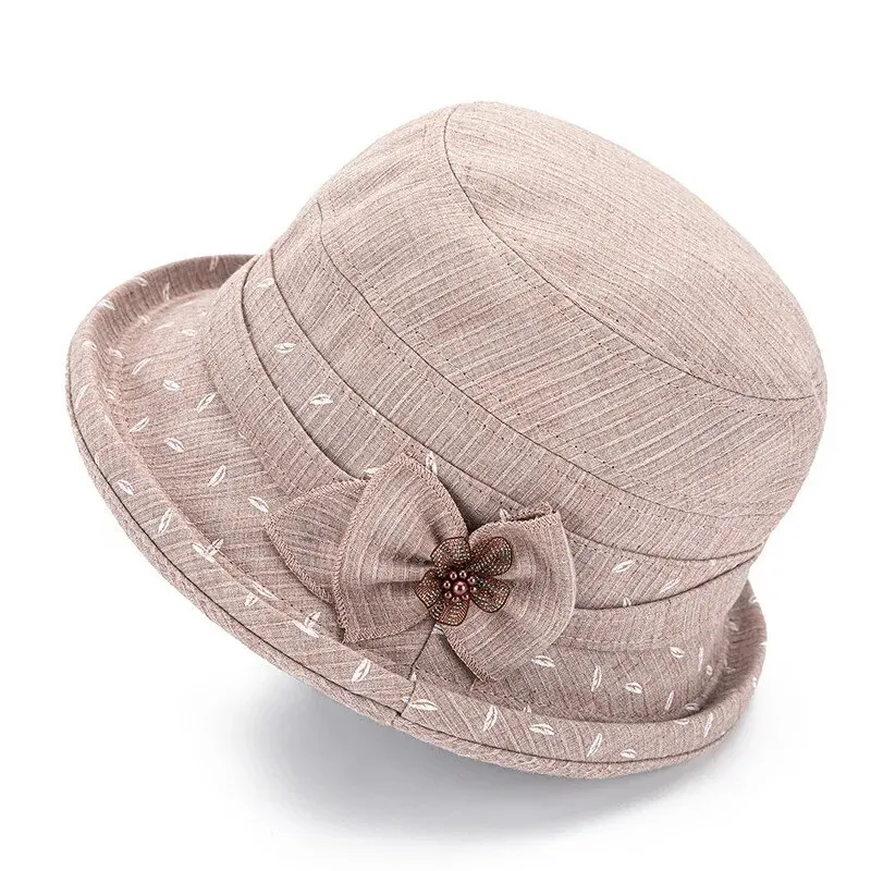 Spring And Autumn Casual Cloth Hat For The Elderly And Summer Pot Hat For The Elderly, Thin Sunshade Bucket Hat, Fashion Pot Hat