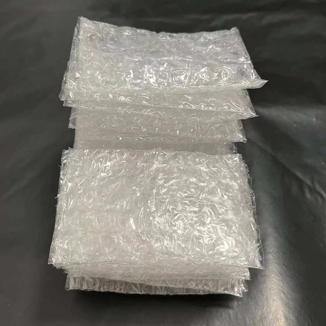 Plastic Wrap Envelope Bag For Small items PE Transparent Shockproof Packaging Bag Double Film Bubble Bag 200Pcs/pack