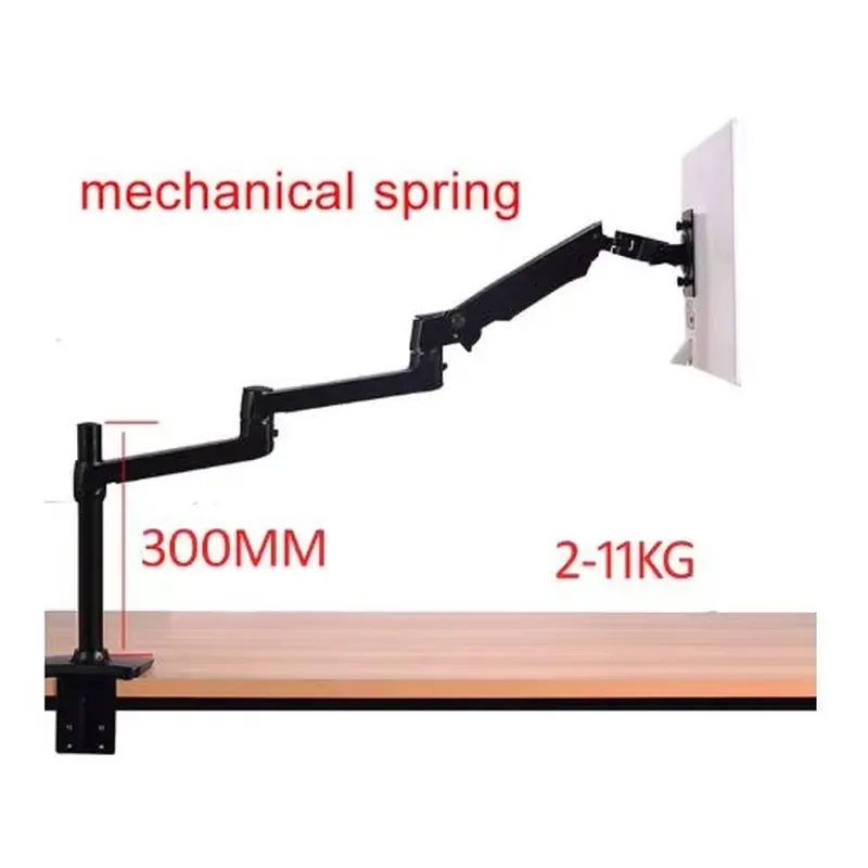 DL-8013-450 Mechanical Spring 1-10kg 3 Long Arm Clamp Grommet 100x100 75x75 Notebook Table Mount 15