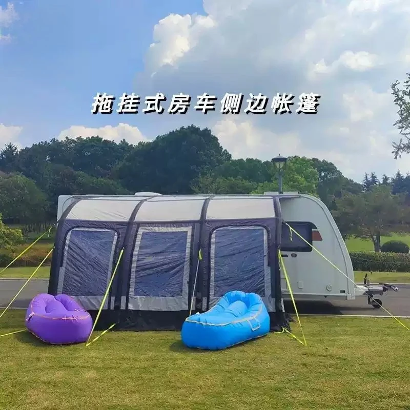 4-8 Person Tent RV Caravan Car Side Awning Camper Tent Camping Inflatable Marquee Rv Awning Caravan Tent Sunshade With Sidewalls