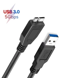 Kabel USB do dysku twardego Kabel USB 3.0 Micro B do zewnętrznego dysku twardego USB 3.0 Przewód do przenośnego dysku twardego WD Hitachi Lacie Seagate Toshiba