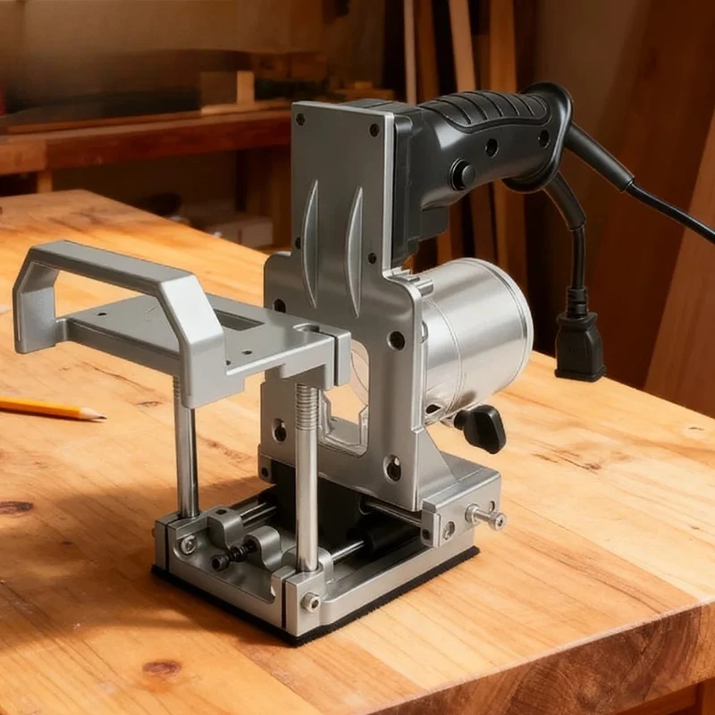 

Portable Mini Grooving Machine Rack 2-in-1 Woodworking Mold Trimmer Milling Machine Cutter Connection Positioning Holder Stand