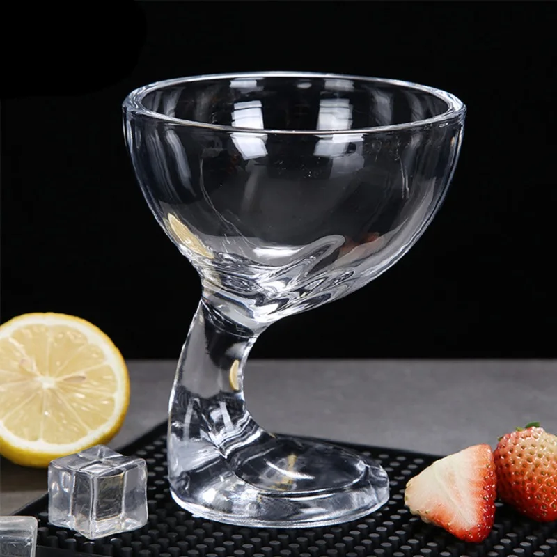 

250ml High Quality Cocktail Glass Cup Milk Tea Ice Cream Cup Creative Fruit Juice Cold Drink Cup Cocktail Tool
