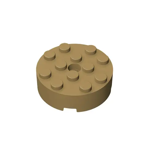 Gobricks 10PCS 벽돌 라운드 4x4 구멍 포함 87081 장난감과 호환 가능 빌딩 블록 조립 기술 기술 2022