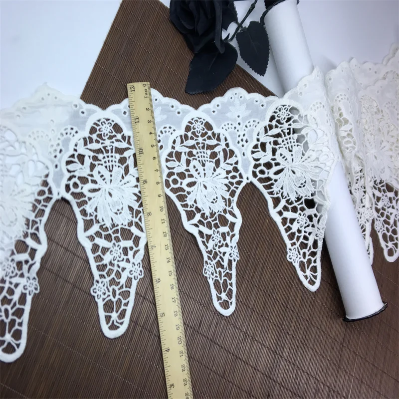 Emboridered Lace Fabric Cotton Guipure Lace Trim Garment Sewing Fabrics Materials