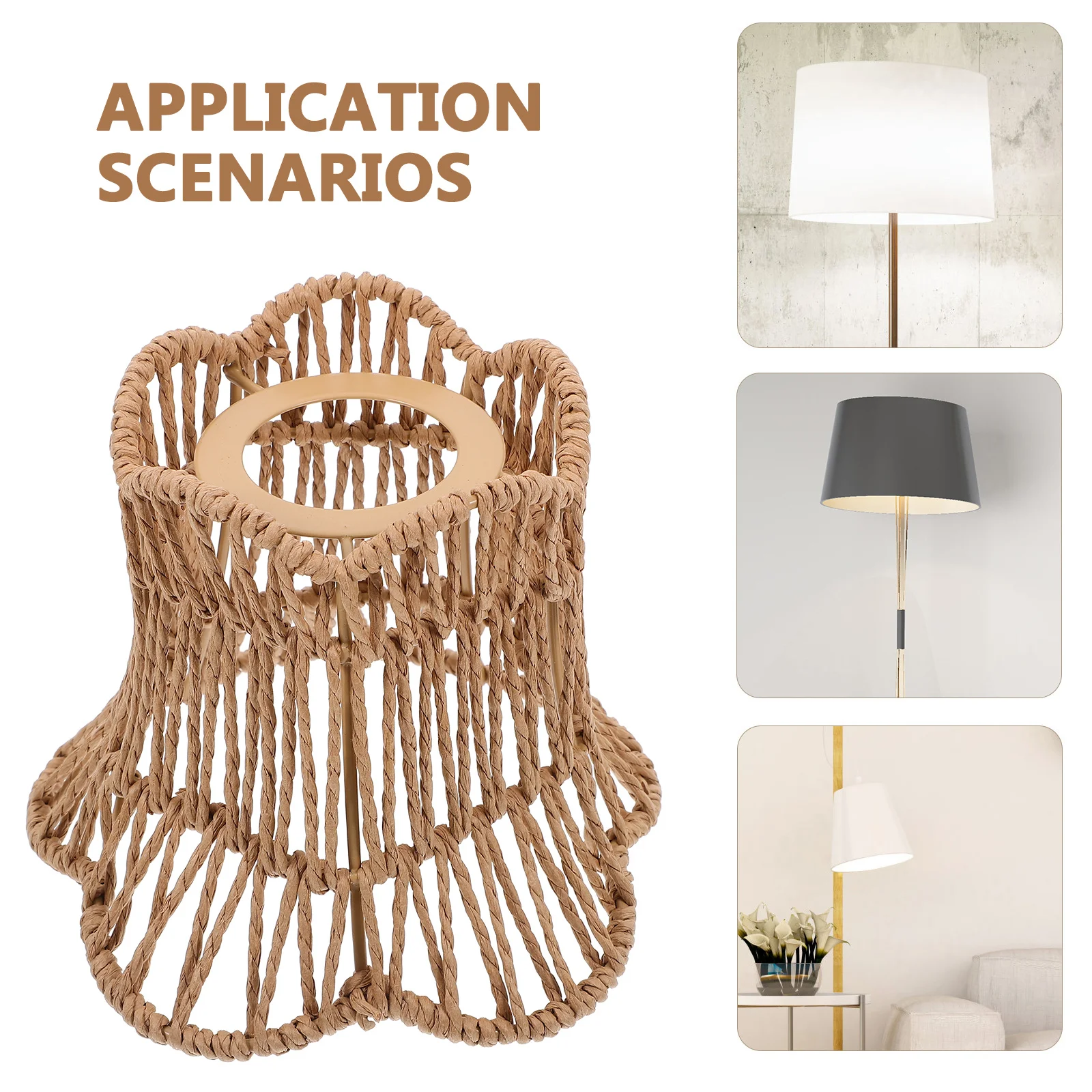 

Farmhouse Lamp Shade Artistic Weaving Design Light Cover for Ceiling Pendant Chandelier Living Room Dining Room Decor