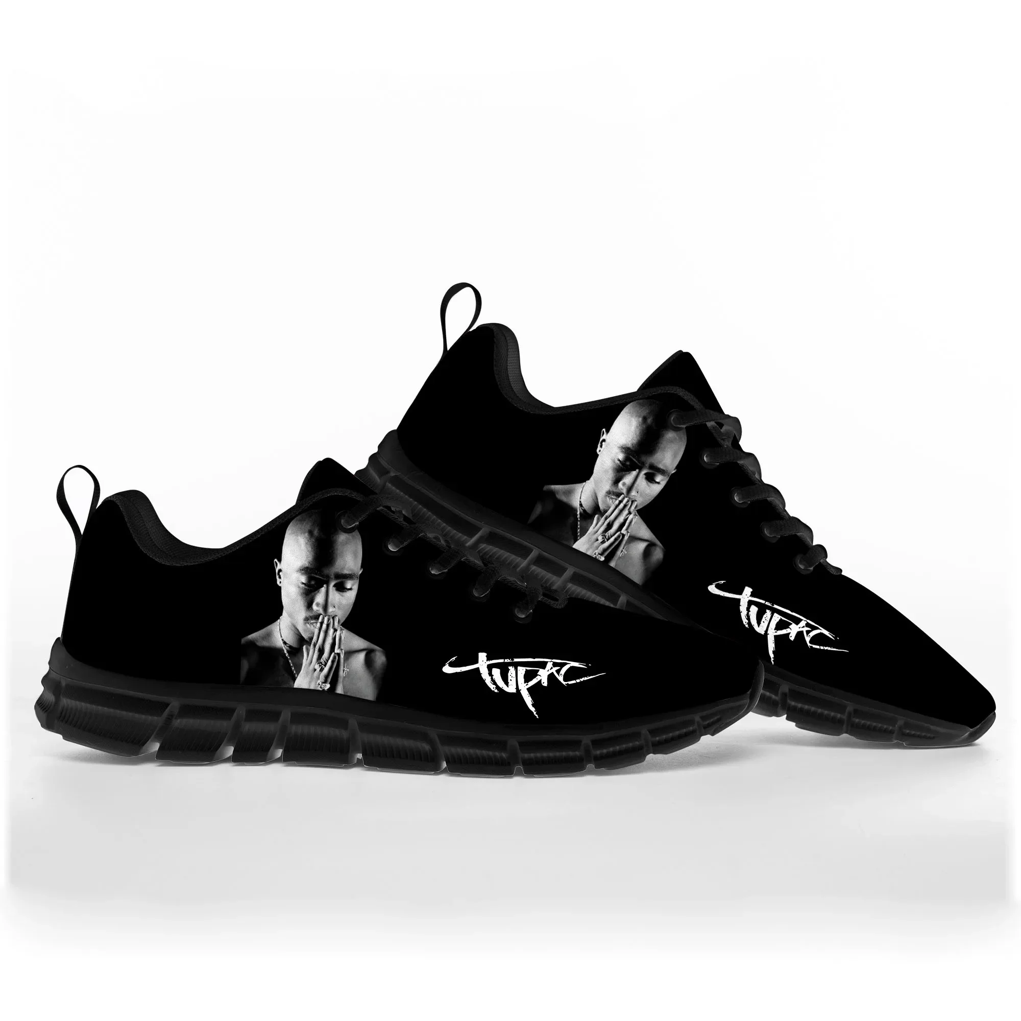 Sapatos esportivos Tupac unissex, tênis casuais personalizados, All Eyez on Me, Rap 2Pac, Crianças e Adolescentes, Sapatos de Casal de Alta Qualidade