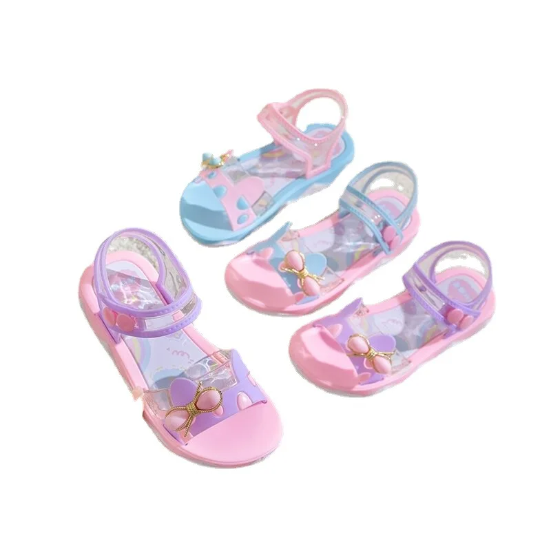 Sandalias sandali antiscivolo per bambini estate nuova ragazza sandali da principessa scarpe da spiaggia per bambini con suola morbida scarpe da