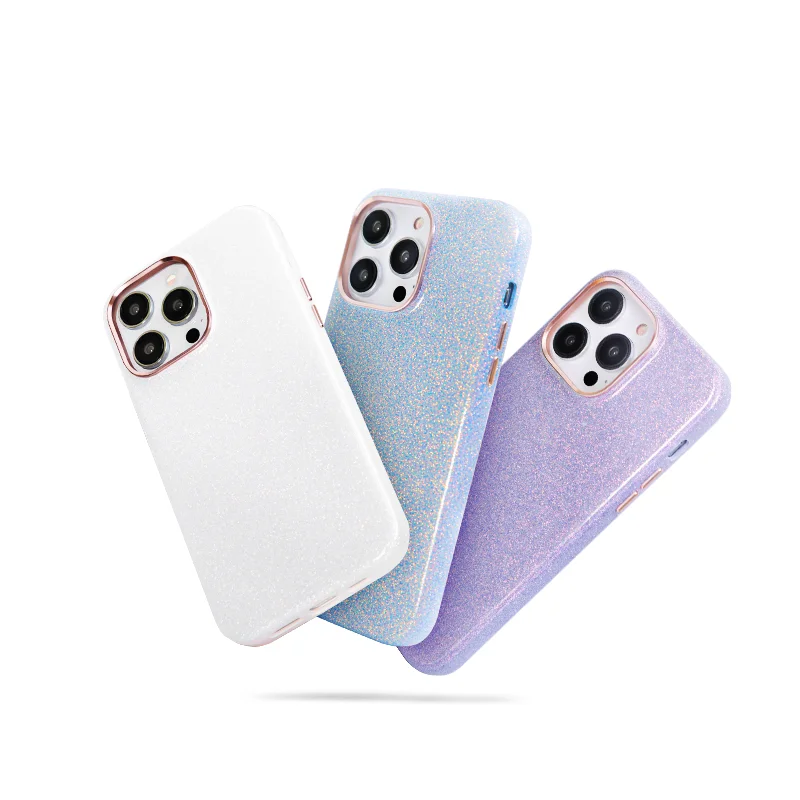 KZDOO Sparkle Women Glitter Protector,TPU PU Leather Luxury,Bright Bling Shining Shell Case for iPhone 14,14Plus,14Pro,14Pro Max