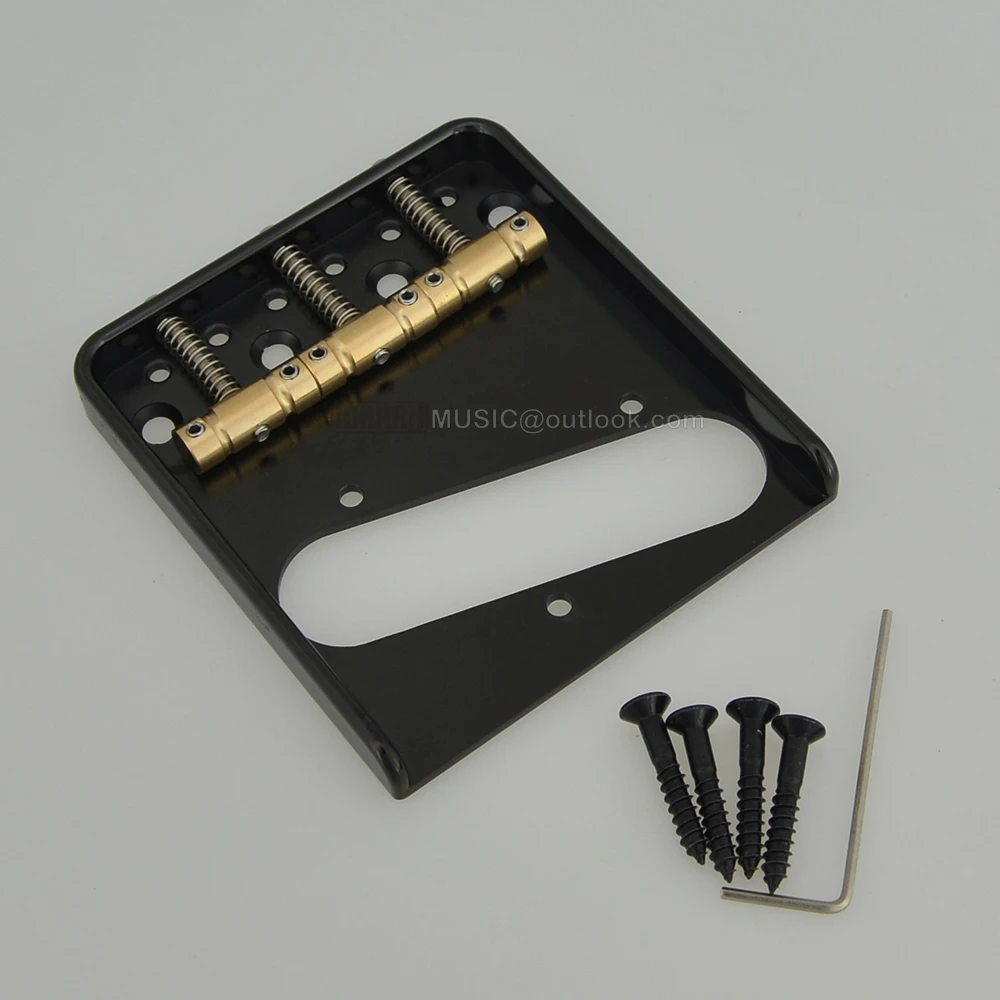 Electric Guitar Bridge Aluminum Alloy Base Brass Saddles 3-Saddles for TLcaster Style Guitar TL Bridge