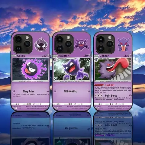 iPhone,SAMSUNG,Xiaomi/Redmi 등을 위한 Pokeman Gengar Anime 3D 전화 케이스. 창의적인 휴대폰 커버 선물