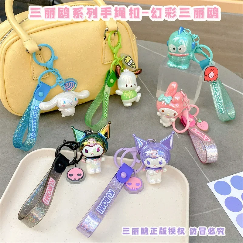 

Cinnamoroll Anime Kawaii Sanrio Bag Decoration Accessory Cute Hangyodon Kuromi My Melody Hanging Keychain Pendant Gifts Toys