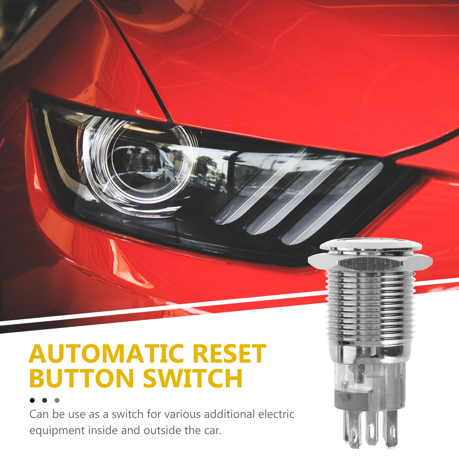 

1pcs 16Mm Stainless Steel Waterproof Momentary Push Button Horn Switch Led Ring Car Boat Doorbell Dome Fog Lamp Critical Light