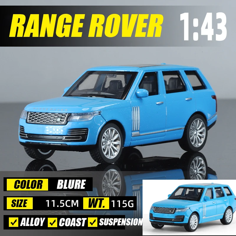 1/43 LR R0VER Legering Diecast Auto Model Off Road SUV Pull Back Suspension Kid Prachtige Verjaardagscadeau Speelgoed Verzamelen nauwkeurig verminderen