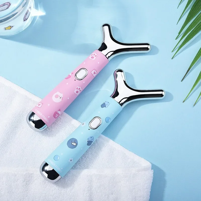 전기 얼굴 미용 기기, 미세 전류, 진동 마사지 케어, V자형 얼굴, 일정한 온도 가열 USB ML-075