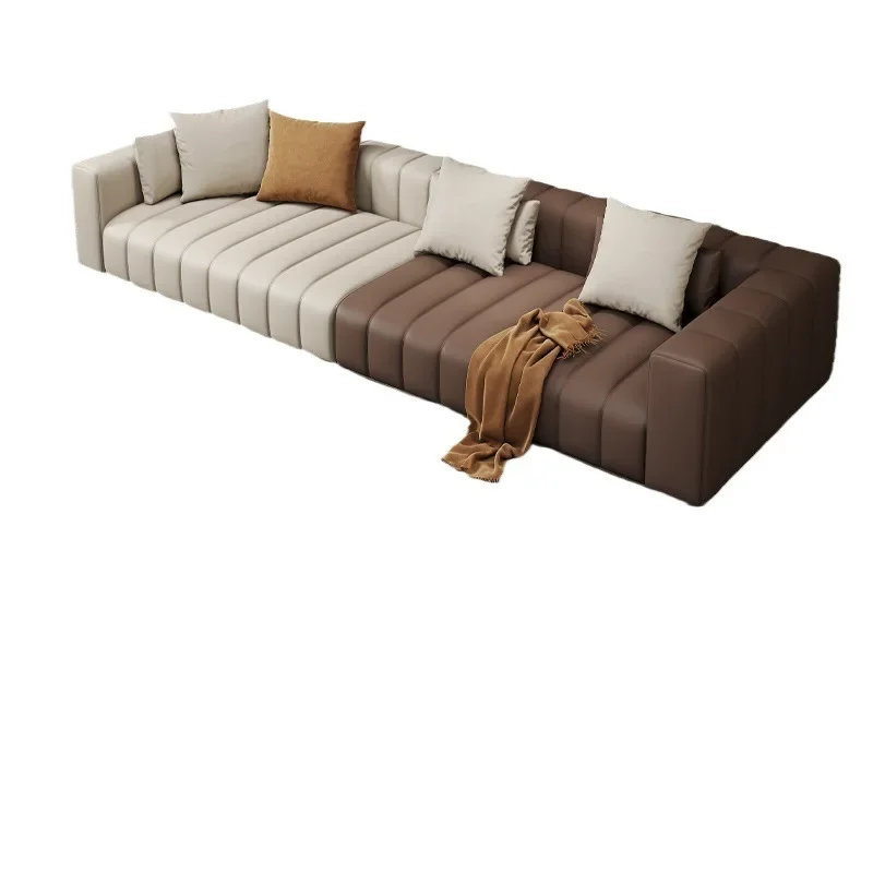 

Leather living room combination high-end light luxury Foshan Furniture Factory first layer cowhide