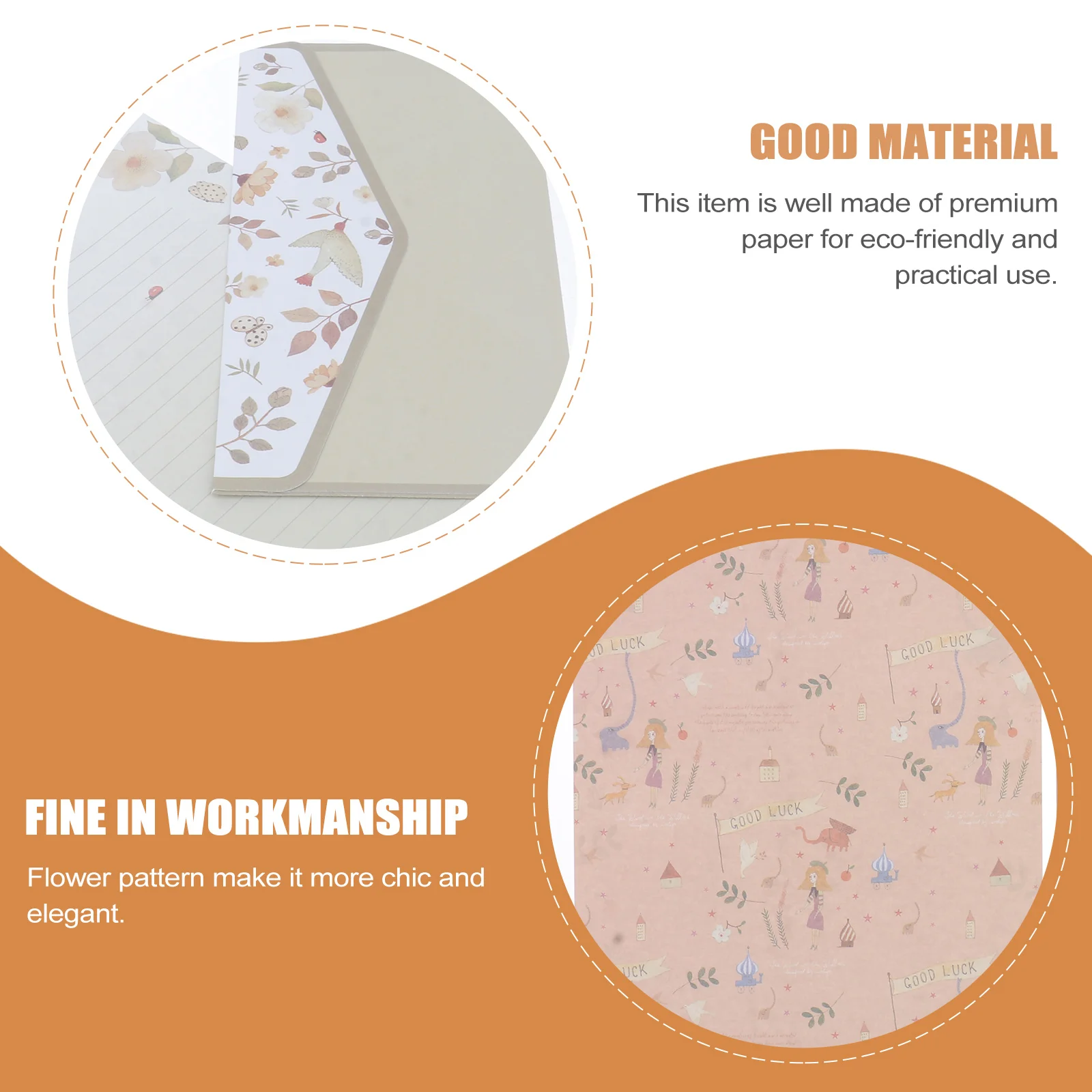 

Fancy Envelopes Floral Letter Paper Writing Lined Watercolor Landscape Stationery