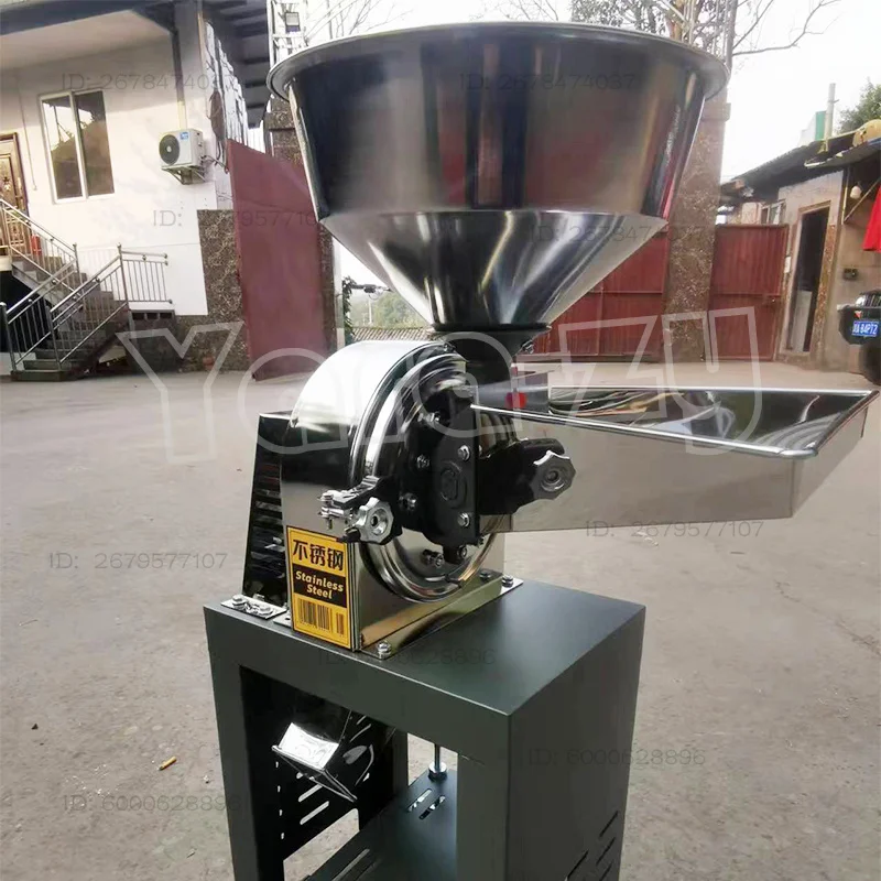 Commercial 150-250kg/h Dry Food Powder Miller Stainless Steel Herb Grain Spice Powder Grinder High Speed Flour Powder Machine