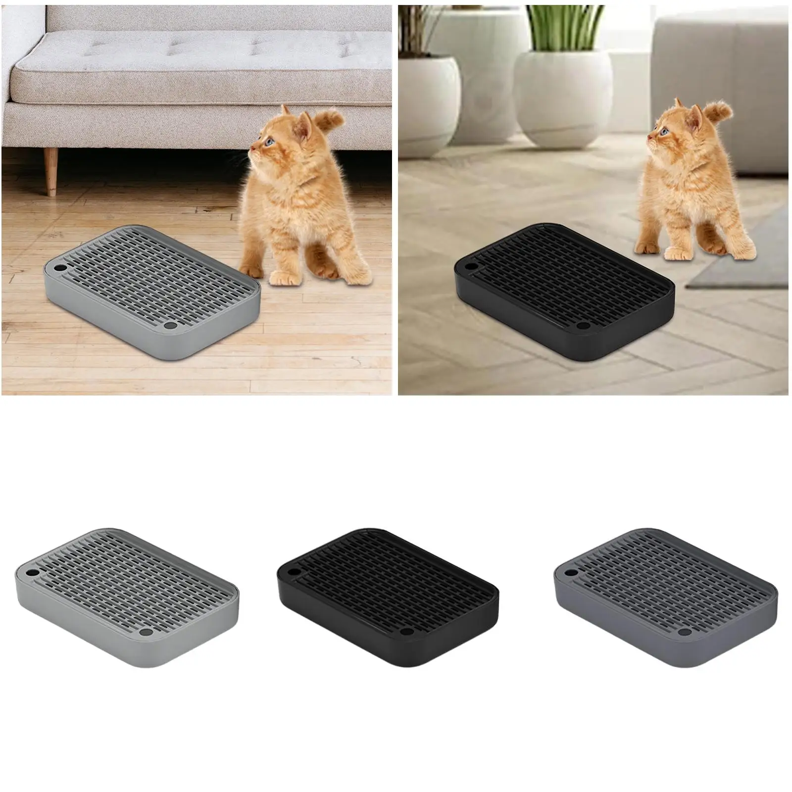 Caja de arena para gatos con plataforma integrada y bandeja - imagen 5