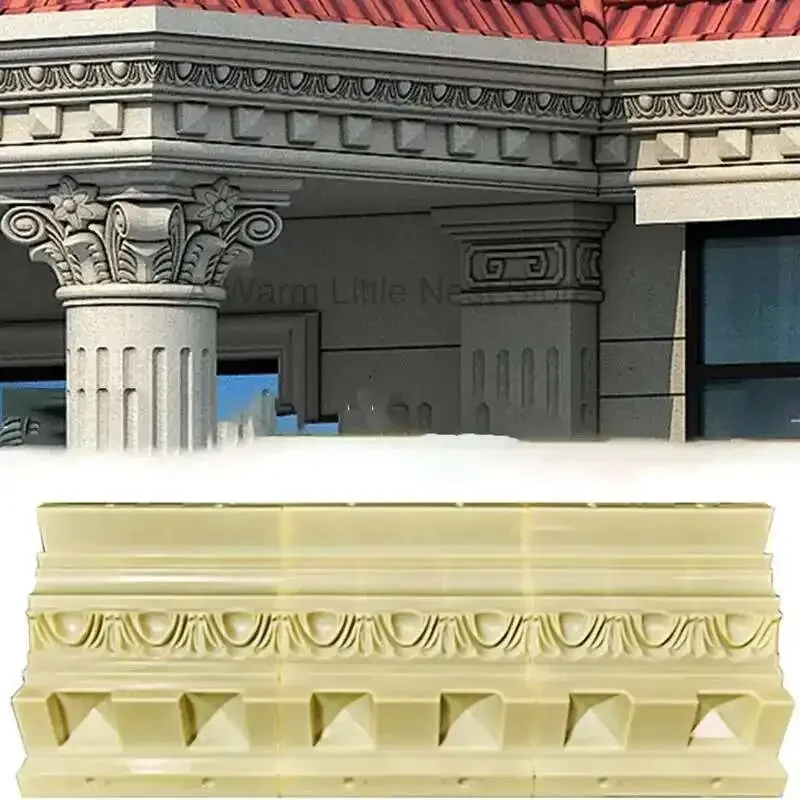 Modern Art Eaves Line Molds European Villa Eaves Line Exterior Wall Decoration Template Household Roman Column Cornice Drip Line
