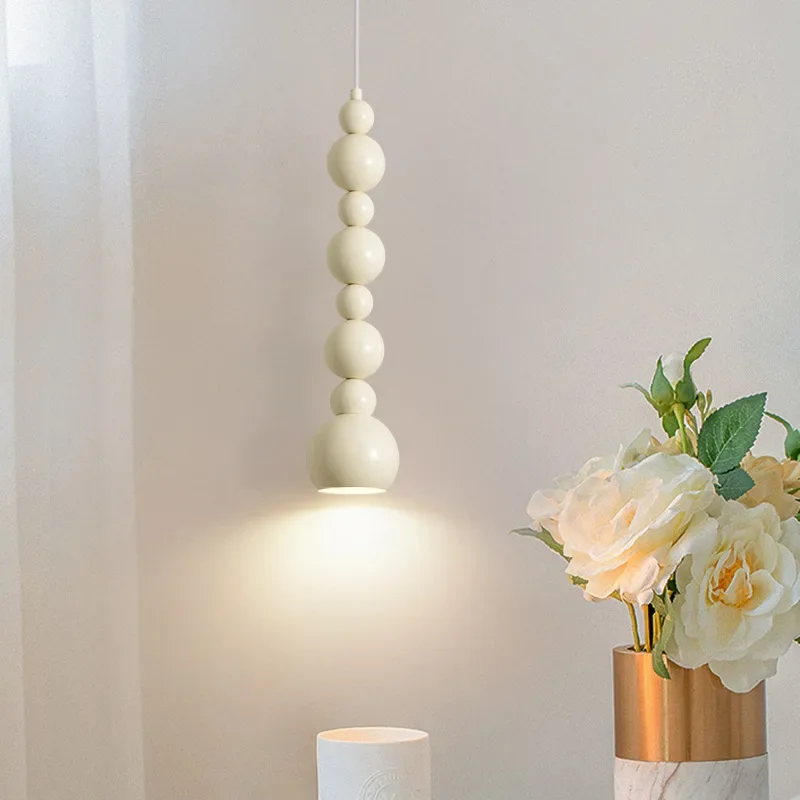 

Designer Bauhaus Medieval Cream White Gourd Pendant Lights Bedside Bedroom Indoor Lighting Dining Room Kitchen Island