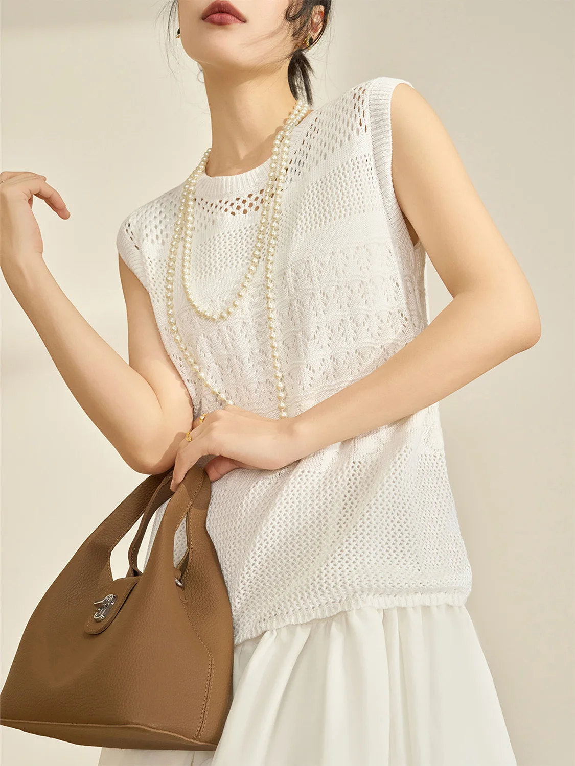 

Платье Flowing Era Spring White с вырезами и вставками, без рукавов, женское, модное, для города, комфортное, дышащее, H-образного силуэта...