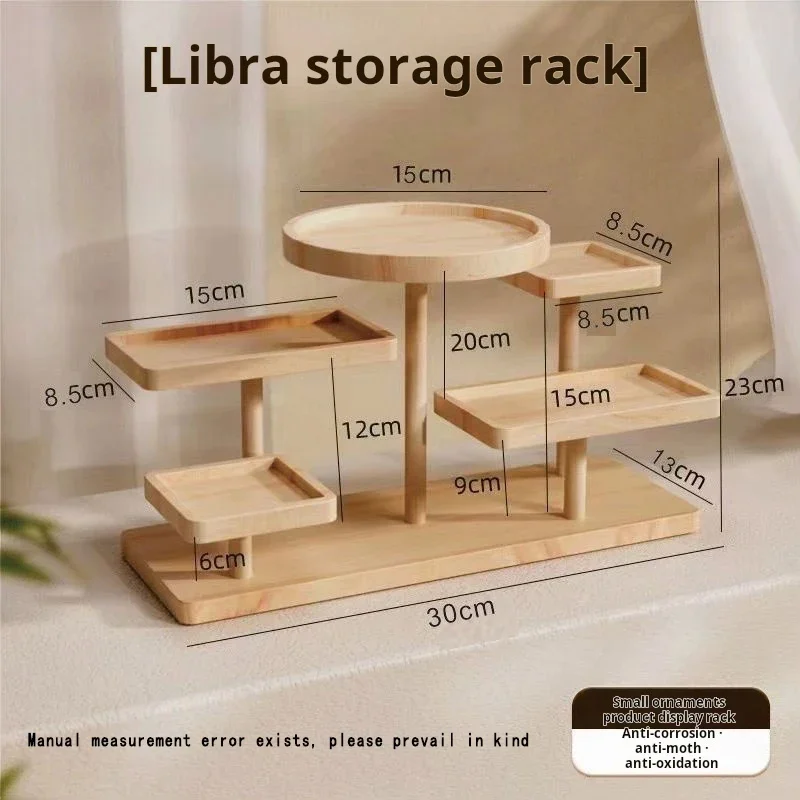 Stepped Wooden Solid Wood Stall Display Rack Jewelry Ornament Display Stand Creative Display Multi-layer Storage Rack