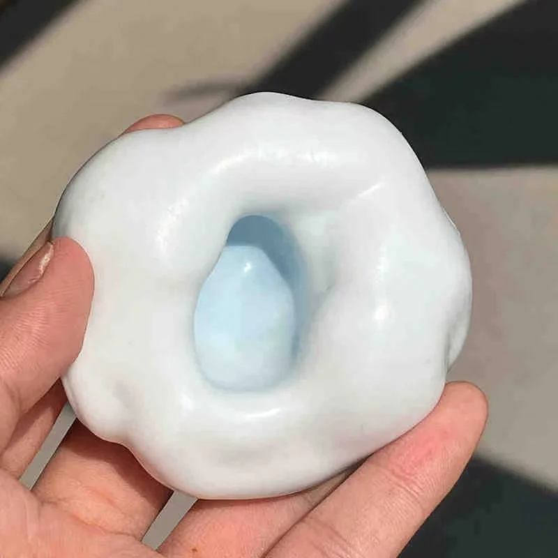 New Blue Maltose Squishy Toy Cute Anti Stress Toy Soft Simulated Bule Transparent Ball Quick-rebound Decompression Toy
