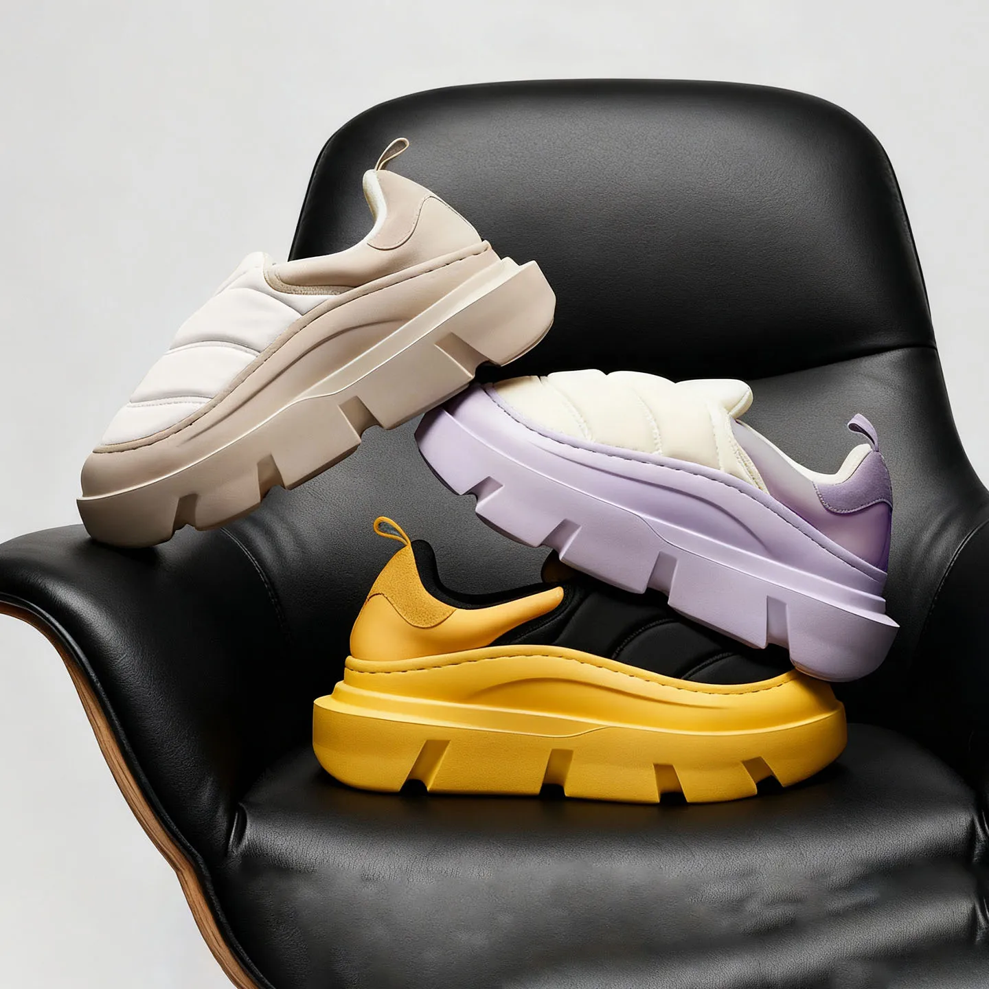 

Men's and Women's Chunky-Soled Walking Trainers Comfortable and Versatile Hiking Shoes for Walking and Exercise