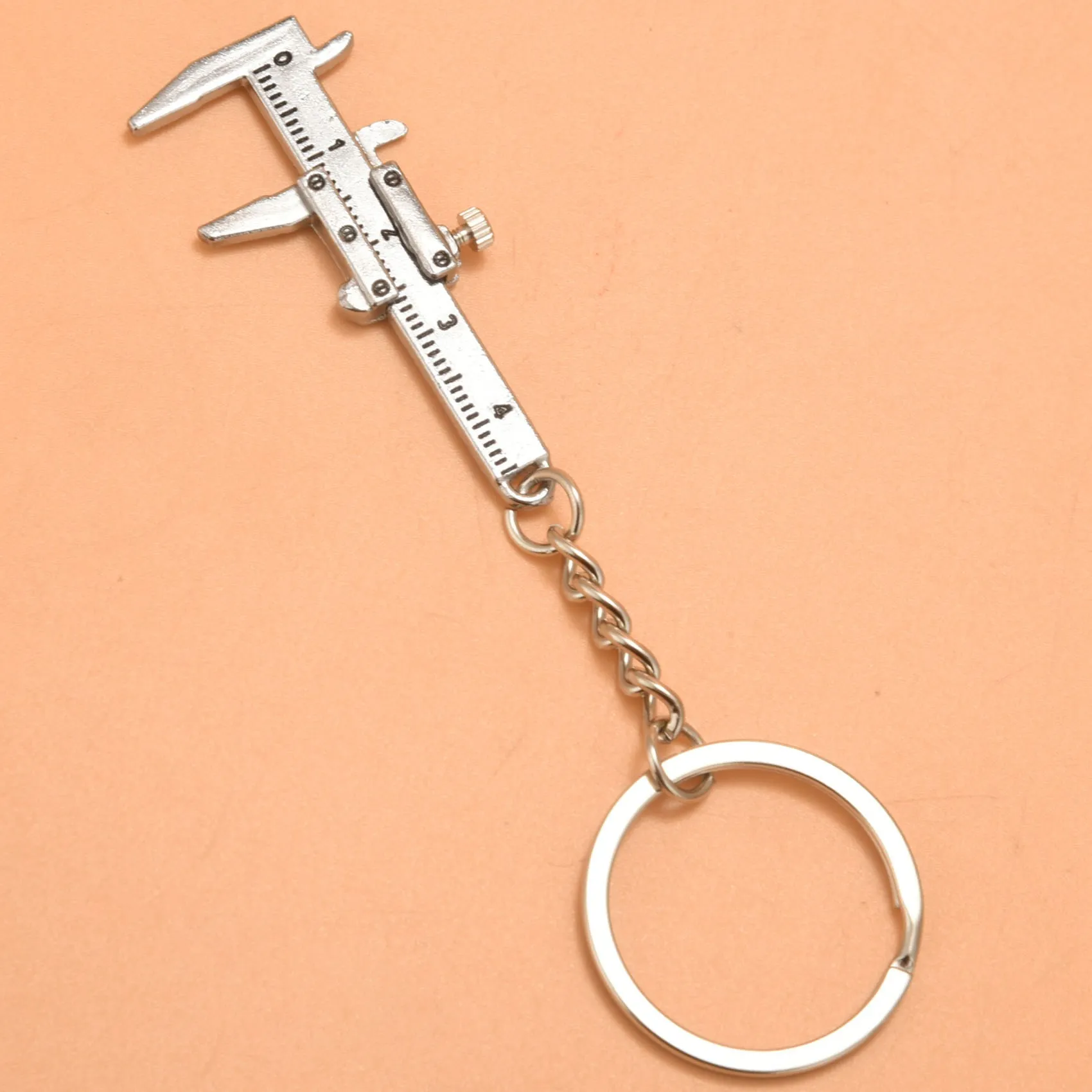 

Upgraded Useful Mini Vernier Caliper Tool Pendant Slider Slides Keyring Key Chain 10CM